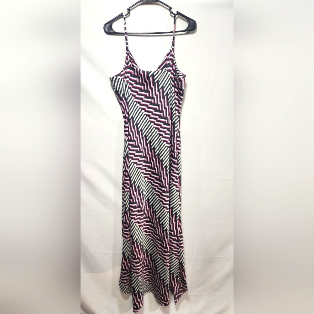 Express Monochrome Black/Pink Striped Dress-Size XL - Picture 2 of 11